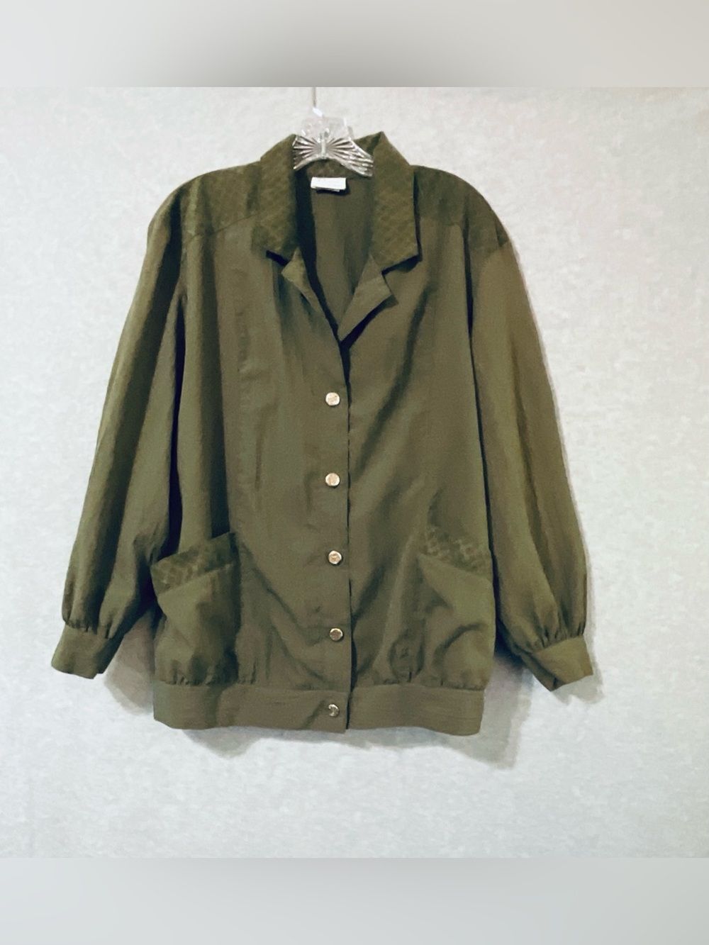 REMO DE CALIFORNIA Olive Green Women's Button-Front Jacket Sz M